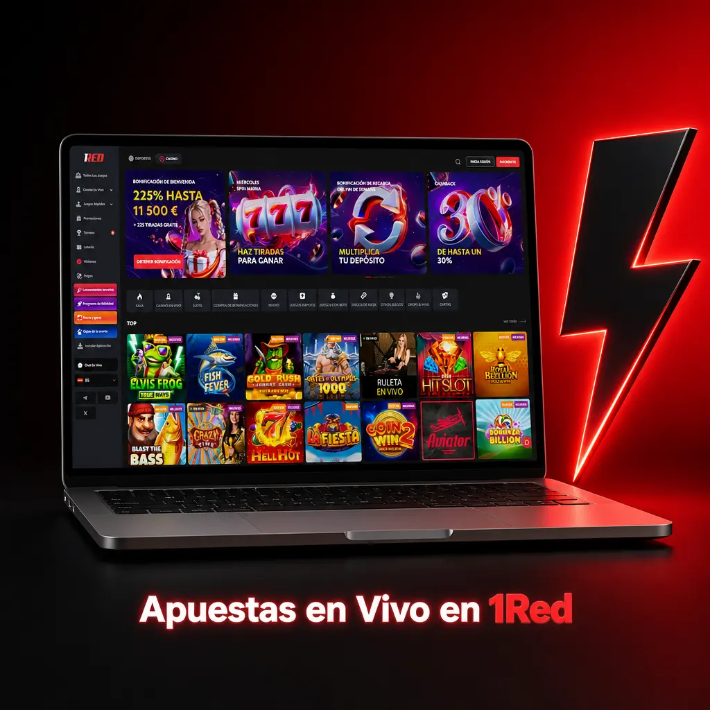 Apuestas en vivo en 1Red: cuotas dinámicas, estadísticas gratuitas y Cash Out para fútbol, tenis, básquetbol y más.