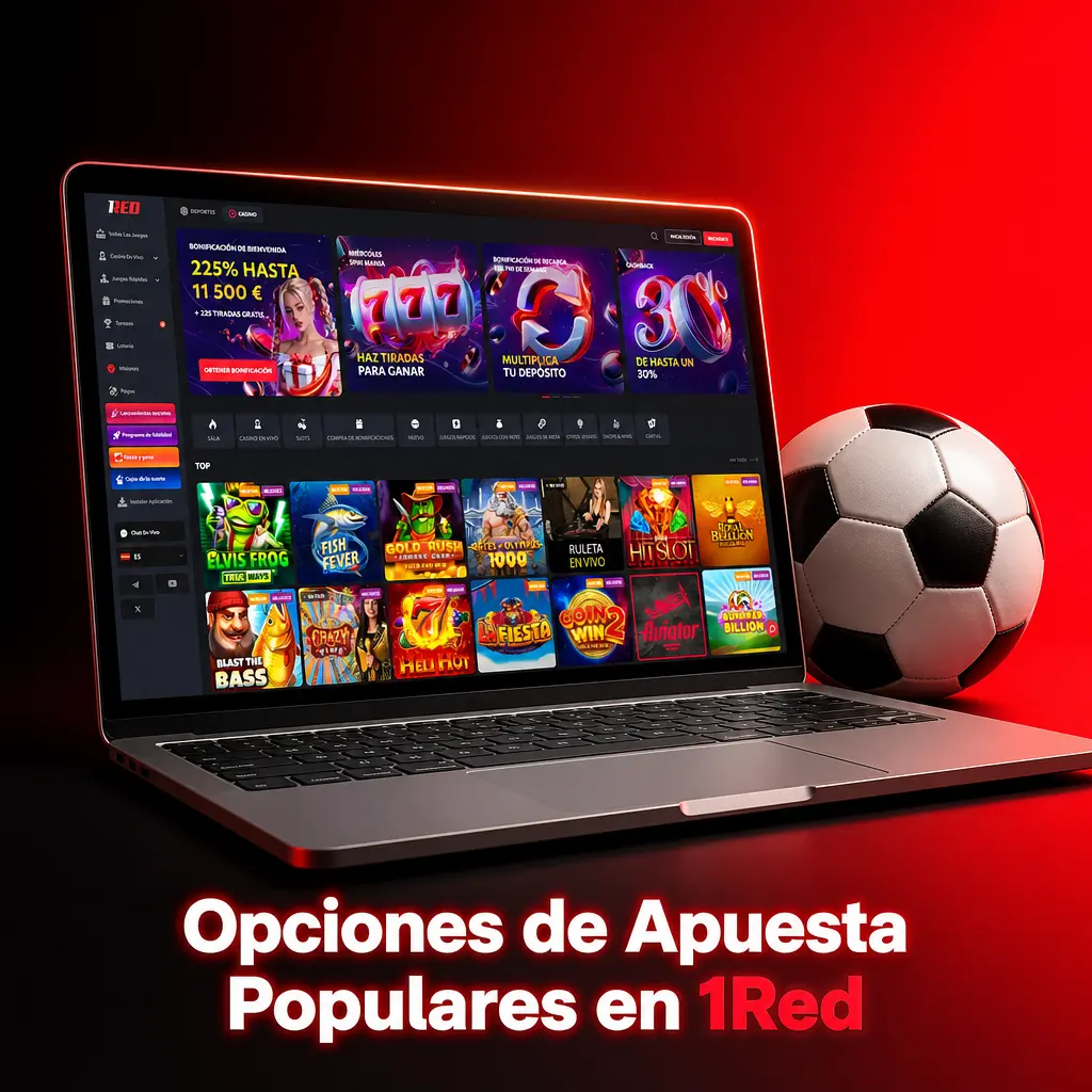 Barra de deportes de 1Red Chile con mercados de apuestas en vivo, prepartido y cash out organizados por categoría.