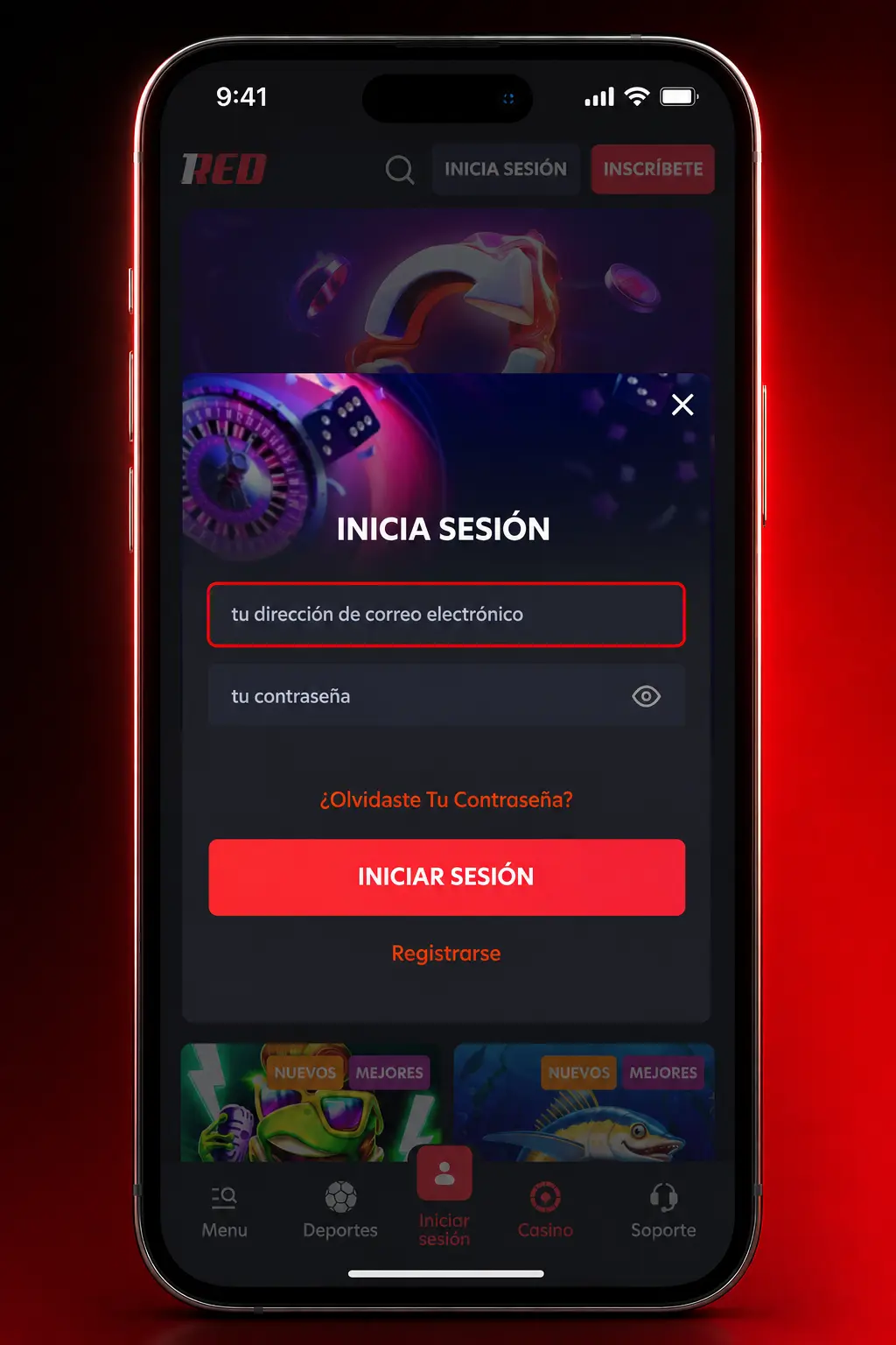 Pasos para iniciar sesión en 1Red con correo, contraseña y autenticación de dos factores desde computador o teléfono.