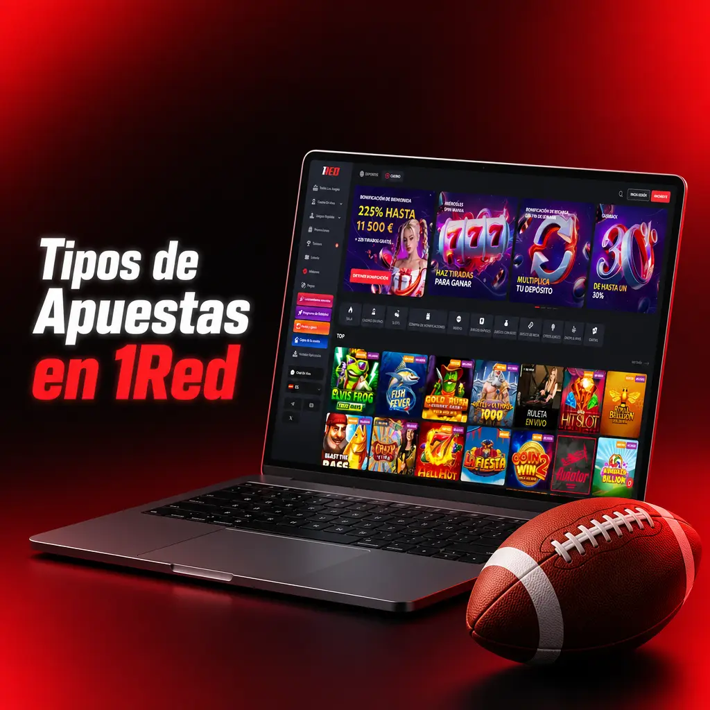 Tipos de apuestas en 1Red: simple, combinada y sistema con sus cuotas y coberturas